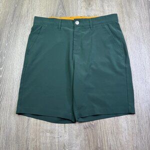 Macade Mens Forest Green Flat Front Slim Fit Performance Golf Shorts Size 30S